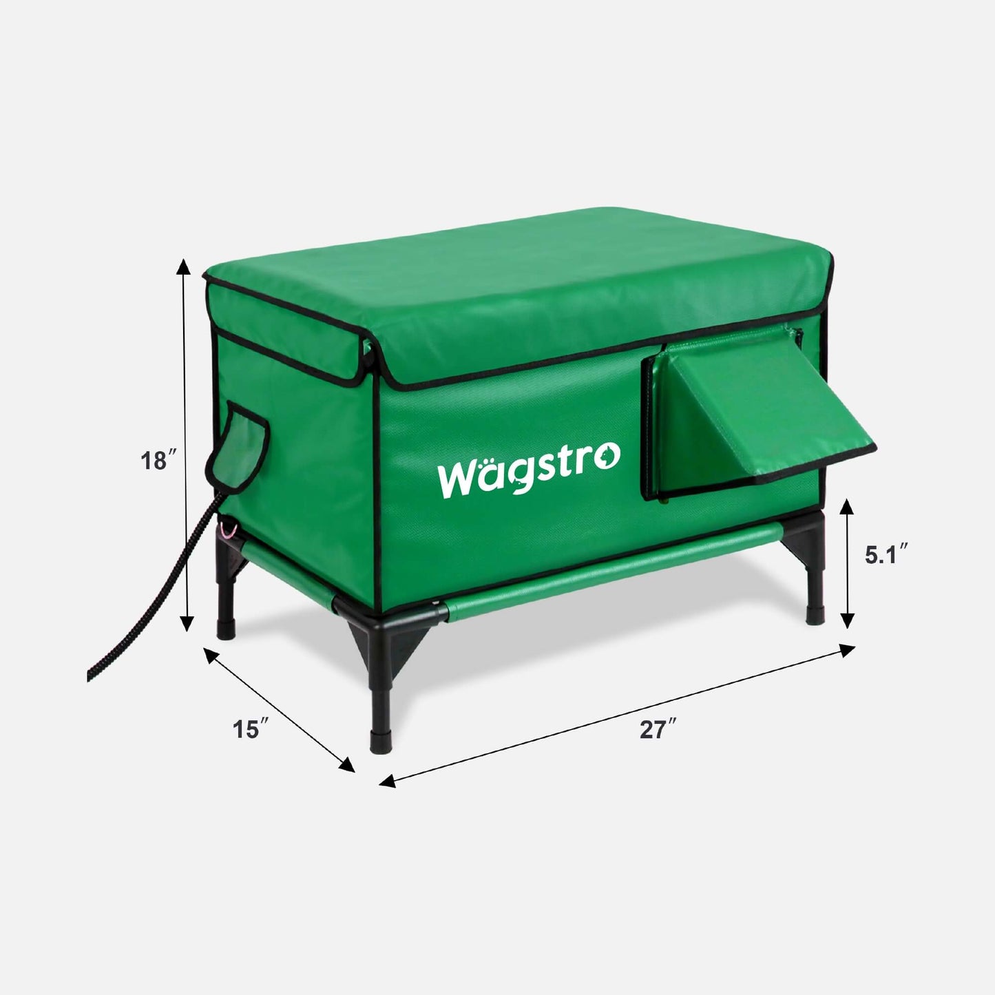 2024 - ArcticGuard Heated Outdoor Cat Shelter – Green | Large