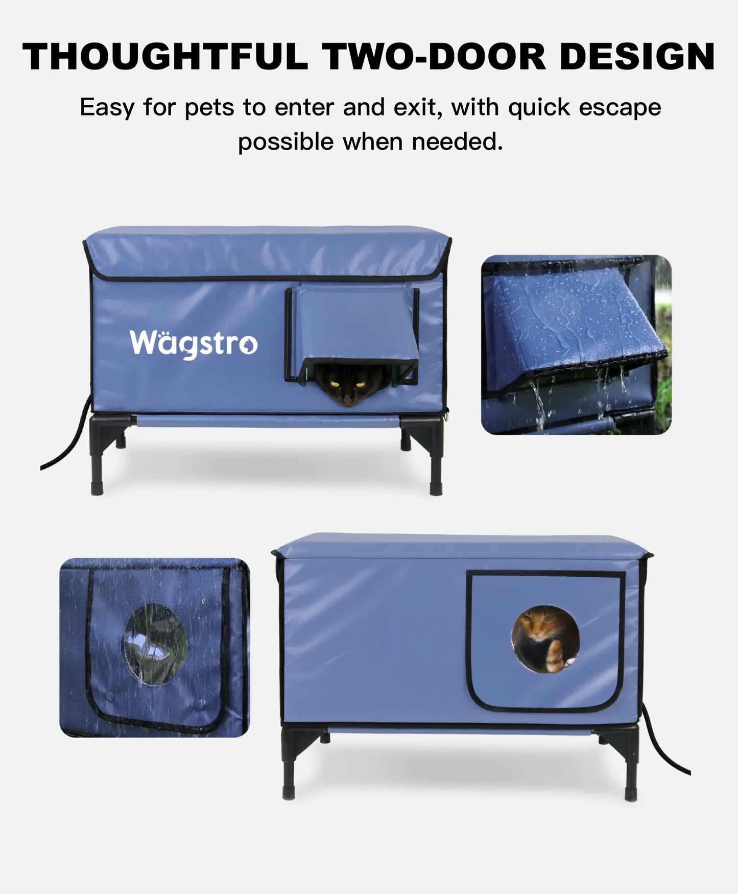 ArcticGuard™ Heated Outdoor Cat Shelter – Green | Large