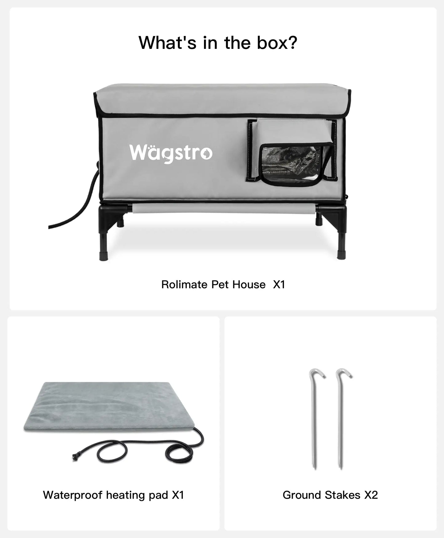 AllGuard™ Heated Outdoor Cat House – Stone Gray | Large