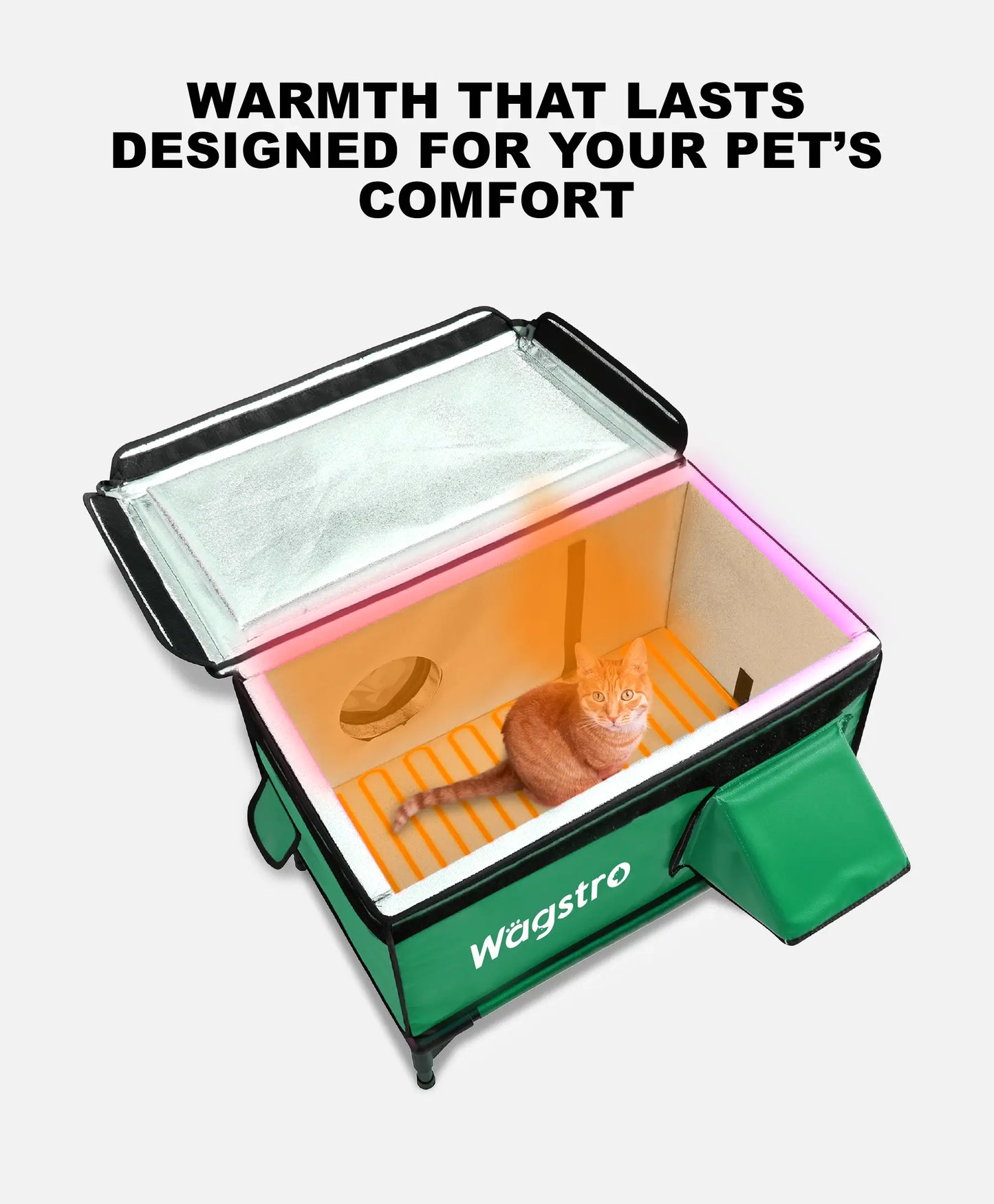 ArcticGuard™ Heated Outdoor Cat Shelter – Green | Large
