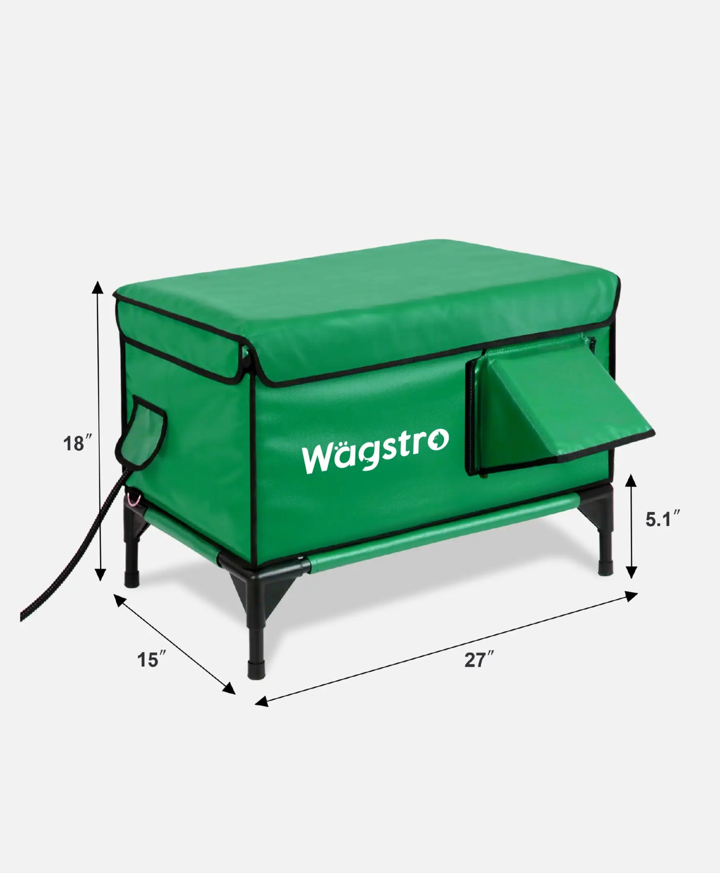 ArcticGuard™ Heated Outdoor Cat Shelter – Green | Large