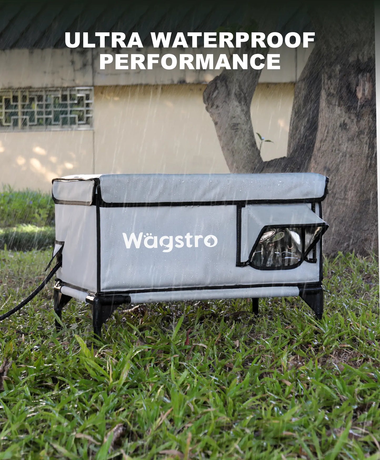 AllGuard™ Heated Outdoor Cat House – Stone Gray | Large