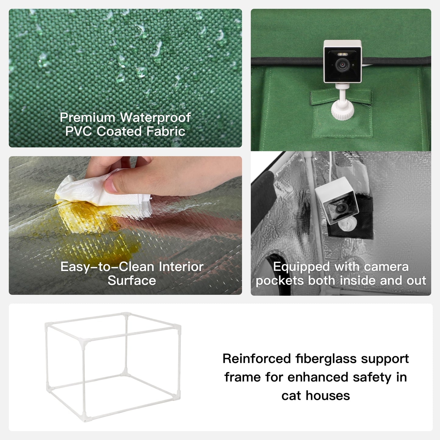AllGuard Outdoor Heated Cat House – Forest Green (Small)