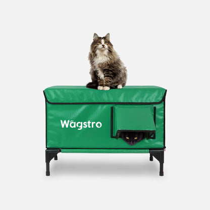 2024 - ArcticGuard Heated Outdoor Cat Shelter – Green | Large