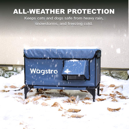 2024 - ArcticGuard Heated Outdoor Cat Shelter – Red | Large