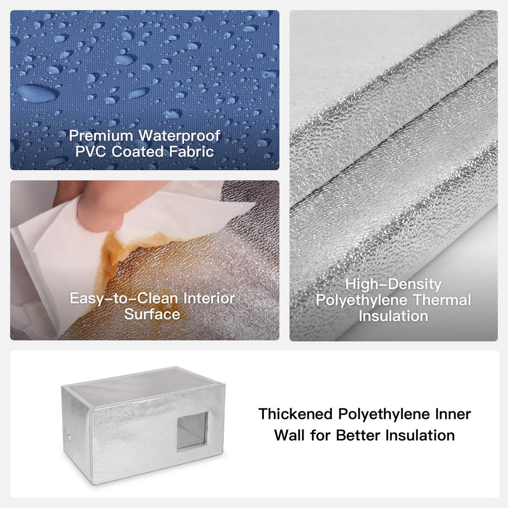 2024 - ArcticGuard Heated Outdoor Cat Shelter – Slate Blue | Large