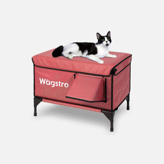 2024 - ArcticGuard Heated Outdoor Cat Shelter – Red | Large
