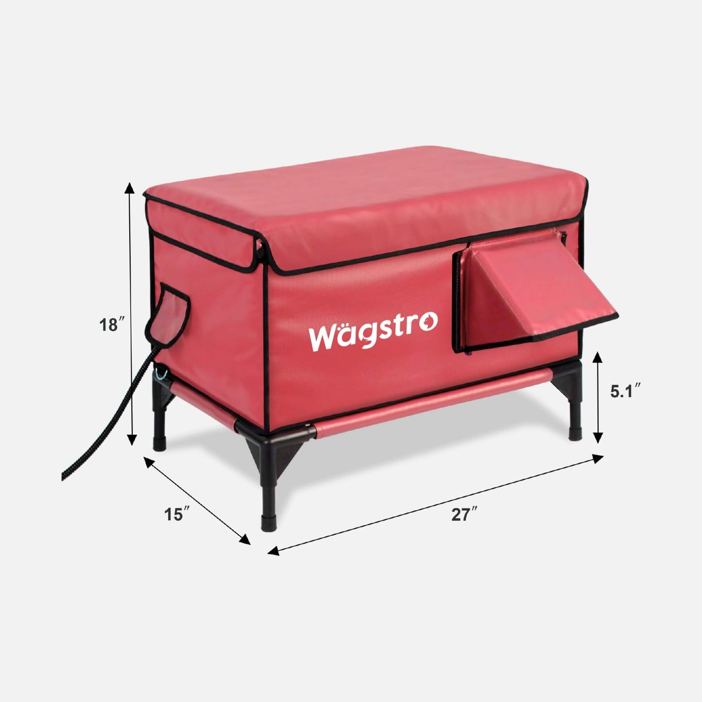 2024 - ArcticGuard Heated Outdoor Cat Shelter – Red | Large