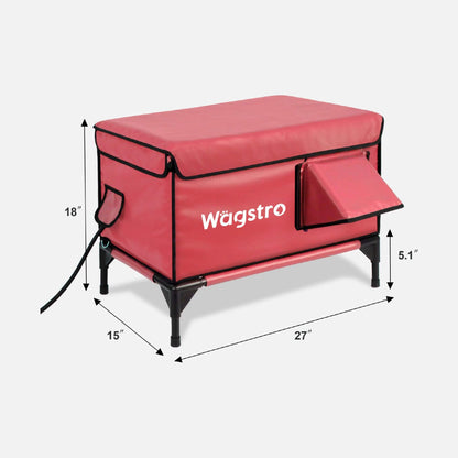 2024 - ArcticGuard Heated Outdoor Cat Shelter – Red | Large