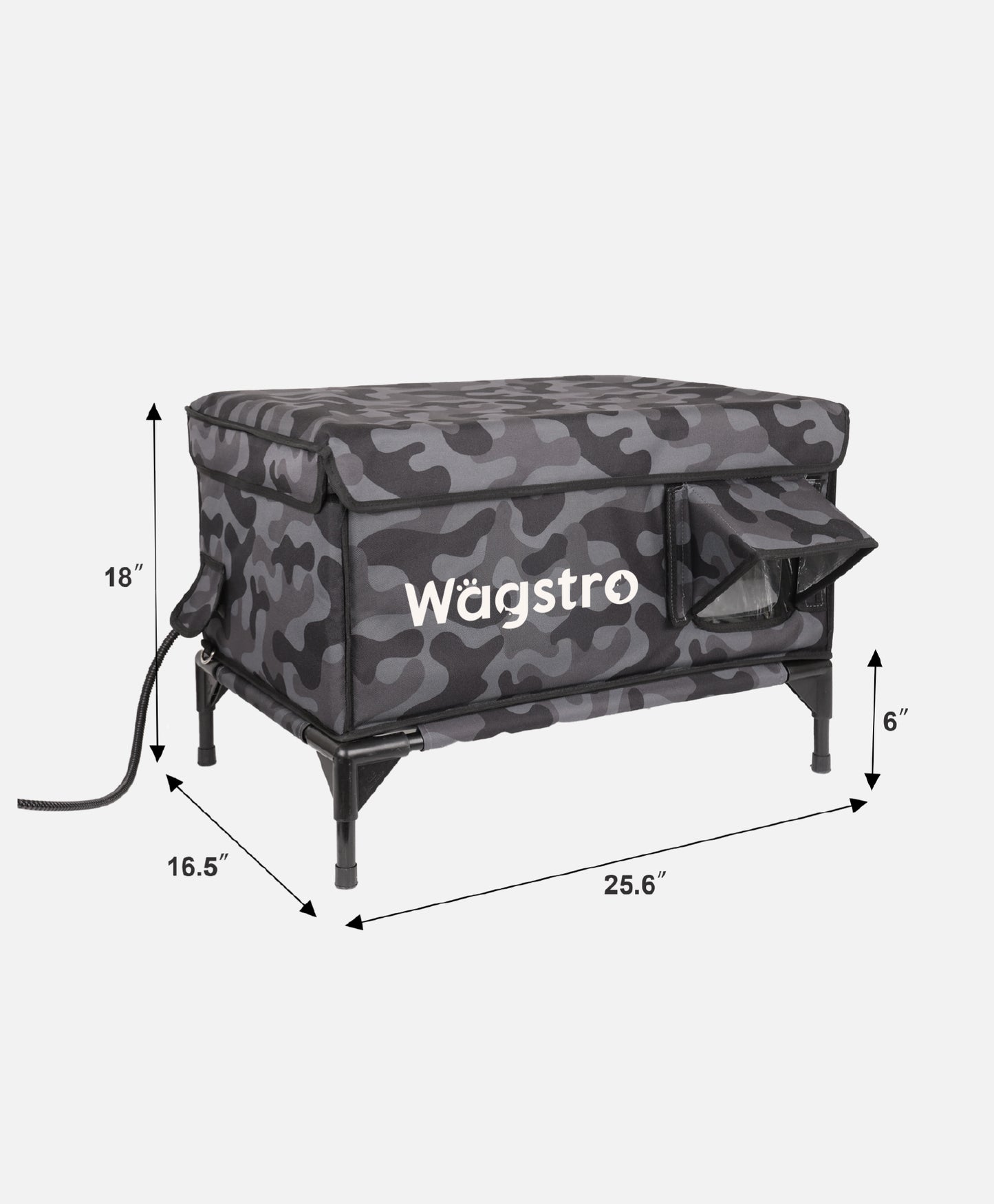 AllGuard™ Heated Outdoor Cat House – Black Camo | Large
