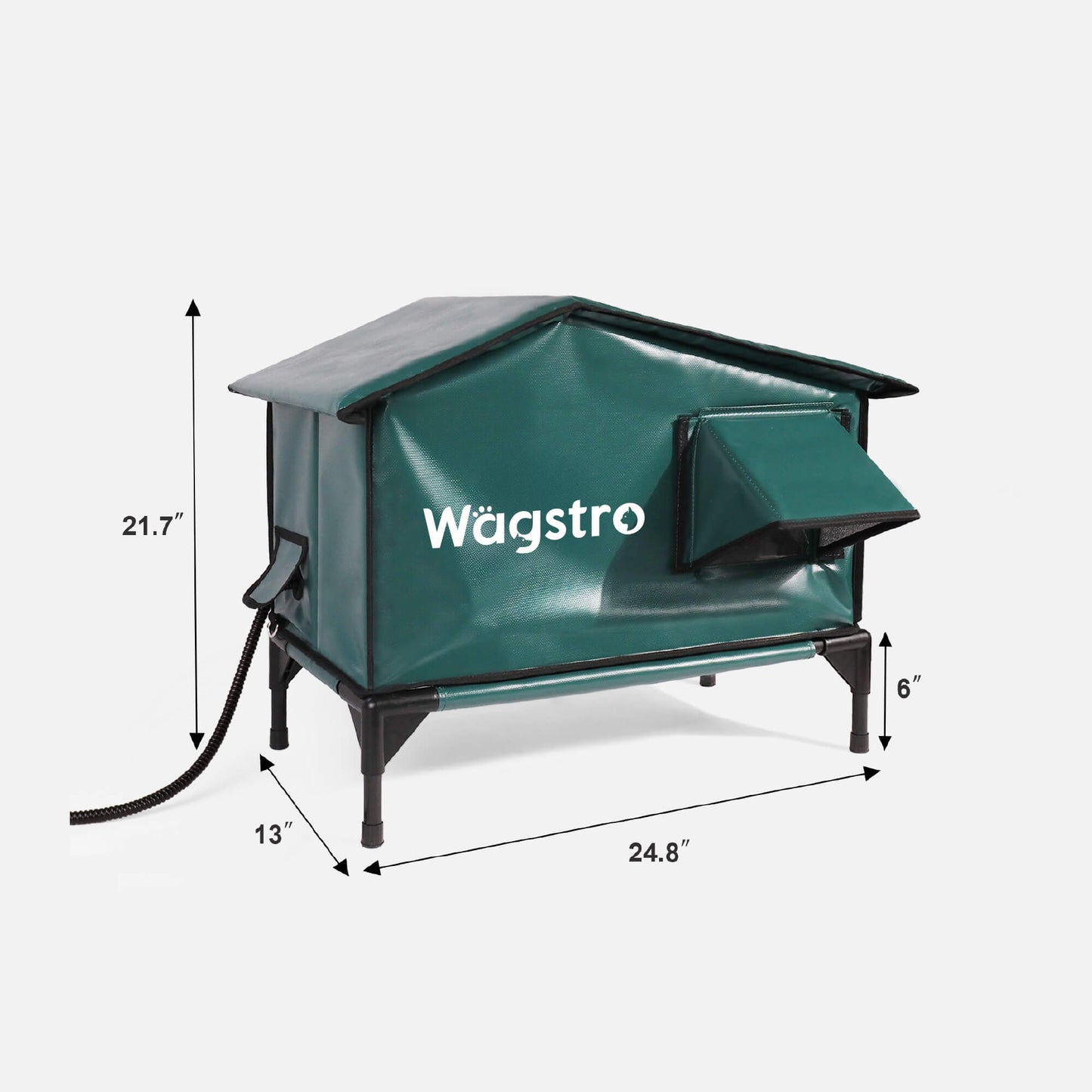 RoofHaus Heated Outdoor Cat Shelter – Dark Green | Small
