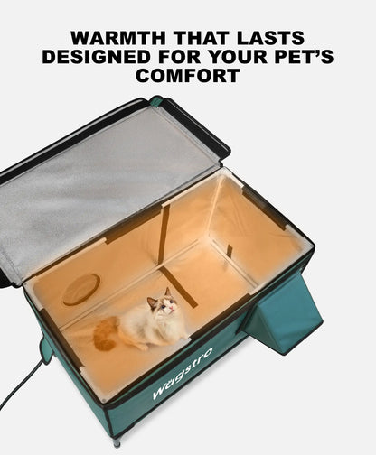 Flagship Heated Outdoor Cat Shelter – Deep Olive | Large