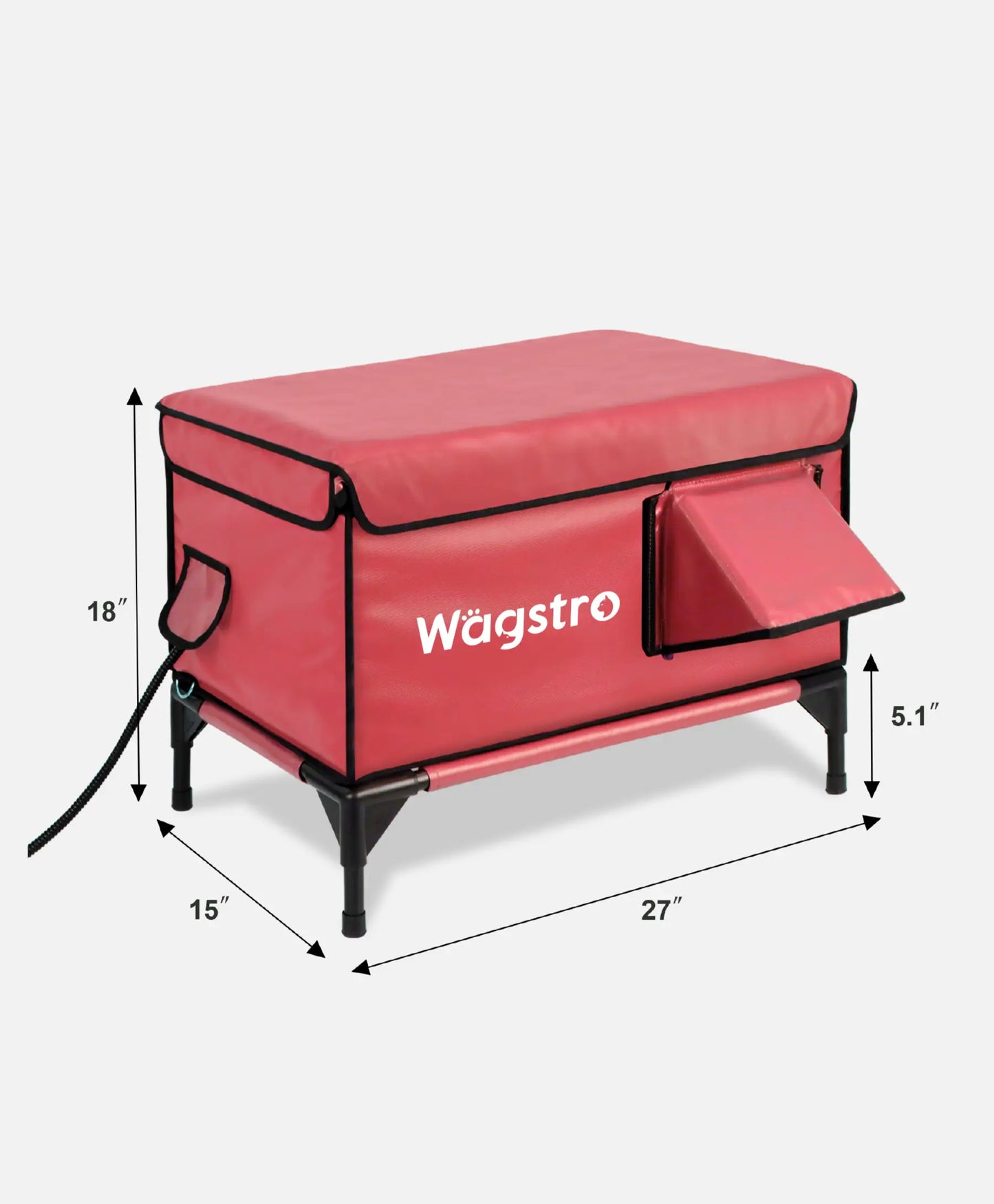 ArcticGuard™ Heated Outdoor Cat Shelter – Red | Large