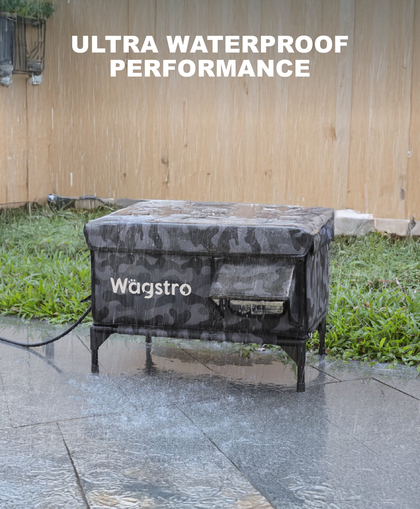 AllGuard™ Heated Outdoor Cat House – Black Camo | Large