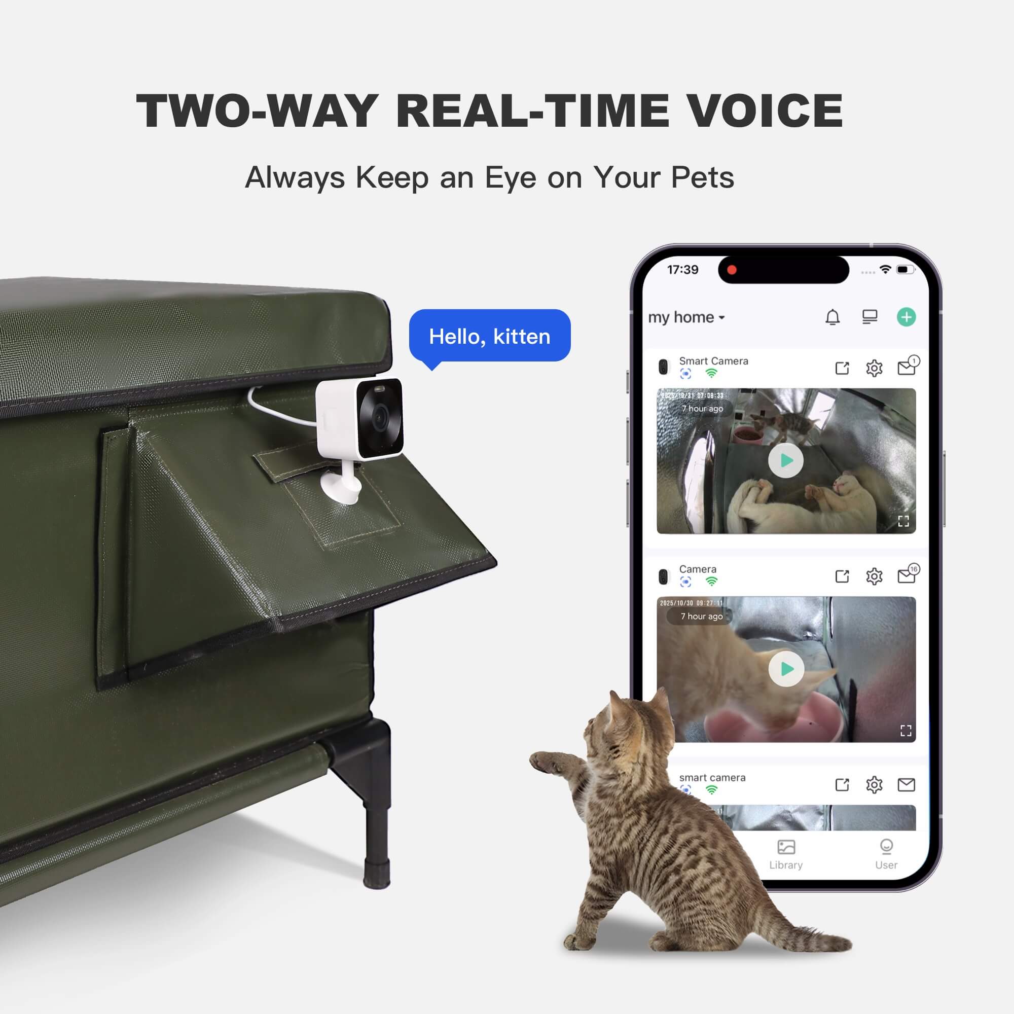 Wagstro Plug-in Outdoor Pet Camera – Continuous Power for 24/7 Monitor
