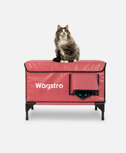 ArcticGuard™ Heated Outdoor Cat Shelter – Red | Large