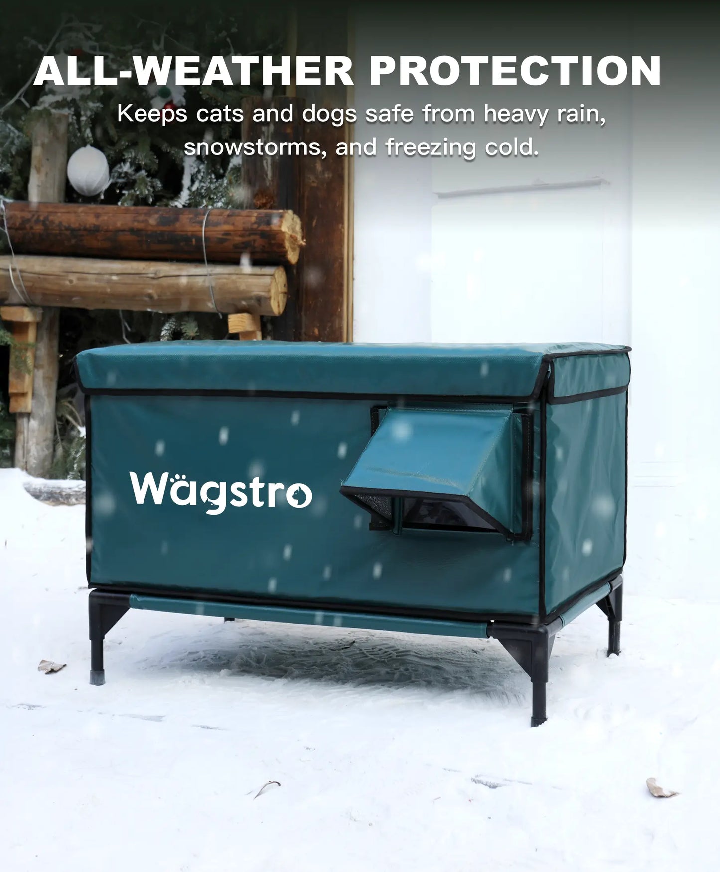 Flagship Heated Outdoor Cat Shelter – Deep Olive | Large