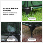 Dual doors—front entry and rear escape—for safer outdoor cats