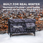 Built for real winter—weatherproof housing with heating pad