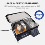 Night camo AllGuard heated cat house with MET-certified pad