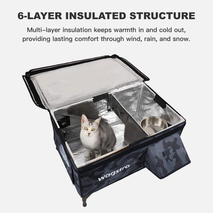 AllGuard Insulated Outdoor Cat House — Night Camo（UK）