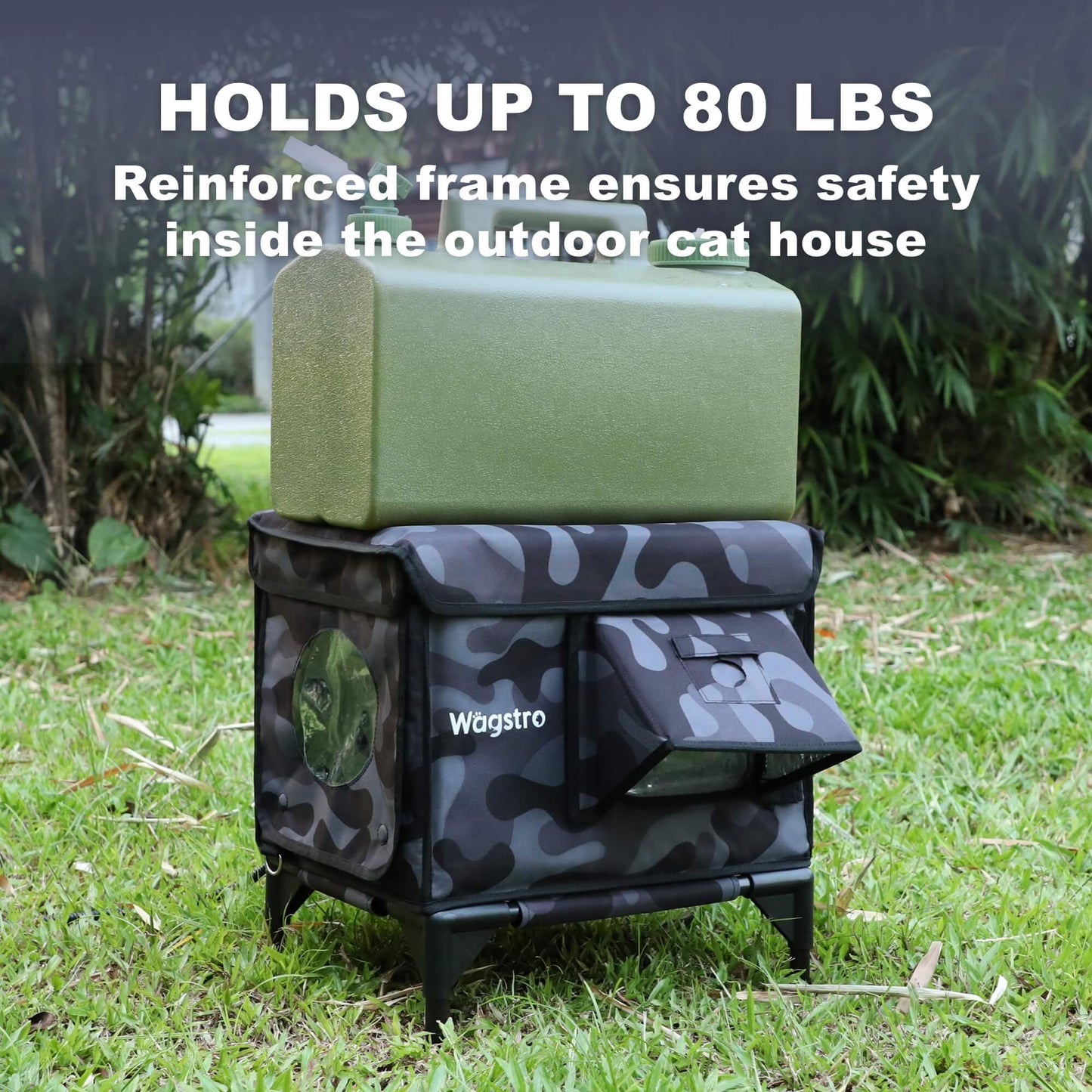 AllGuard Outdoor Heated Cat House – Night Camo (Small)