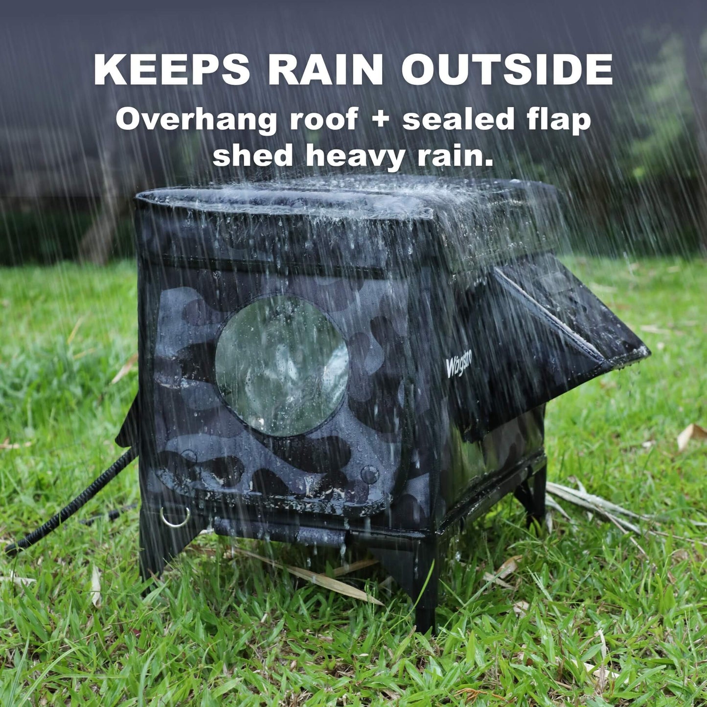 AllGuard Outdoor Heated Cat House – Night Camo (Small)