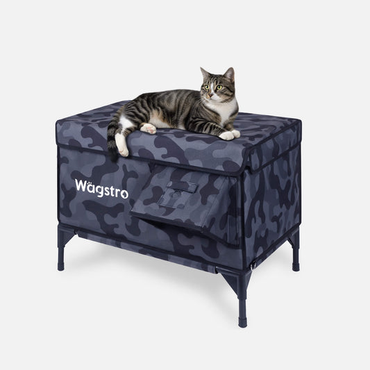 Flagship Outdoor Heated Cat House — Olive Green Wagstro