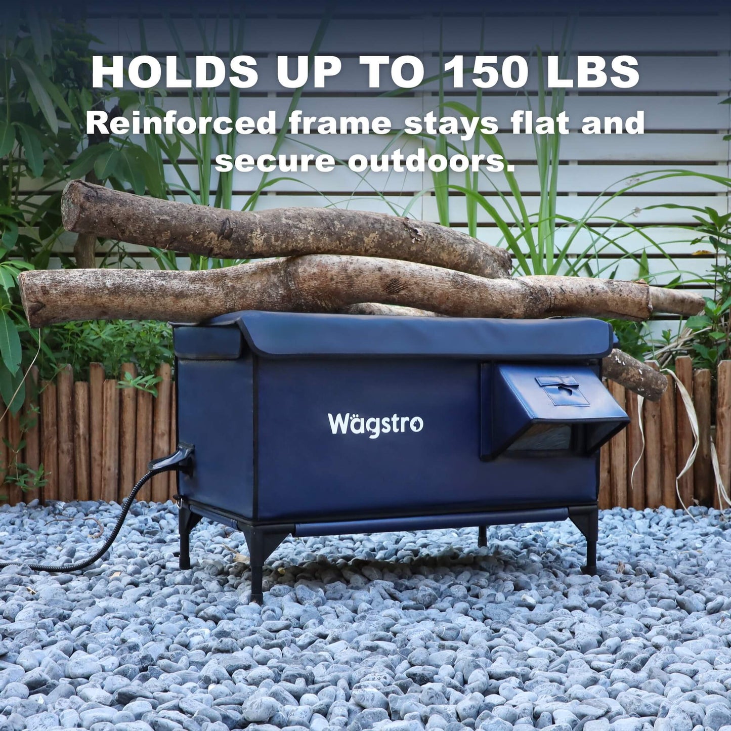 Flagship Outdoor Heated Cat House — Navy Blue