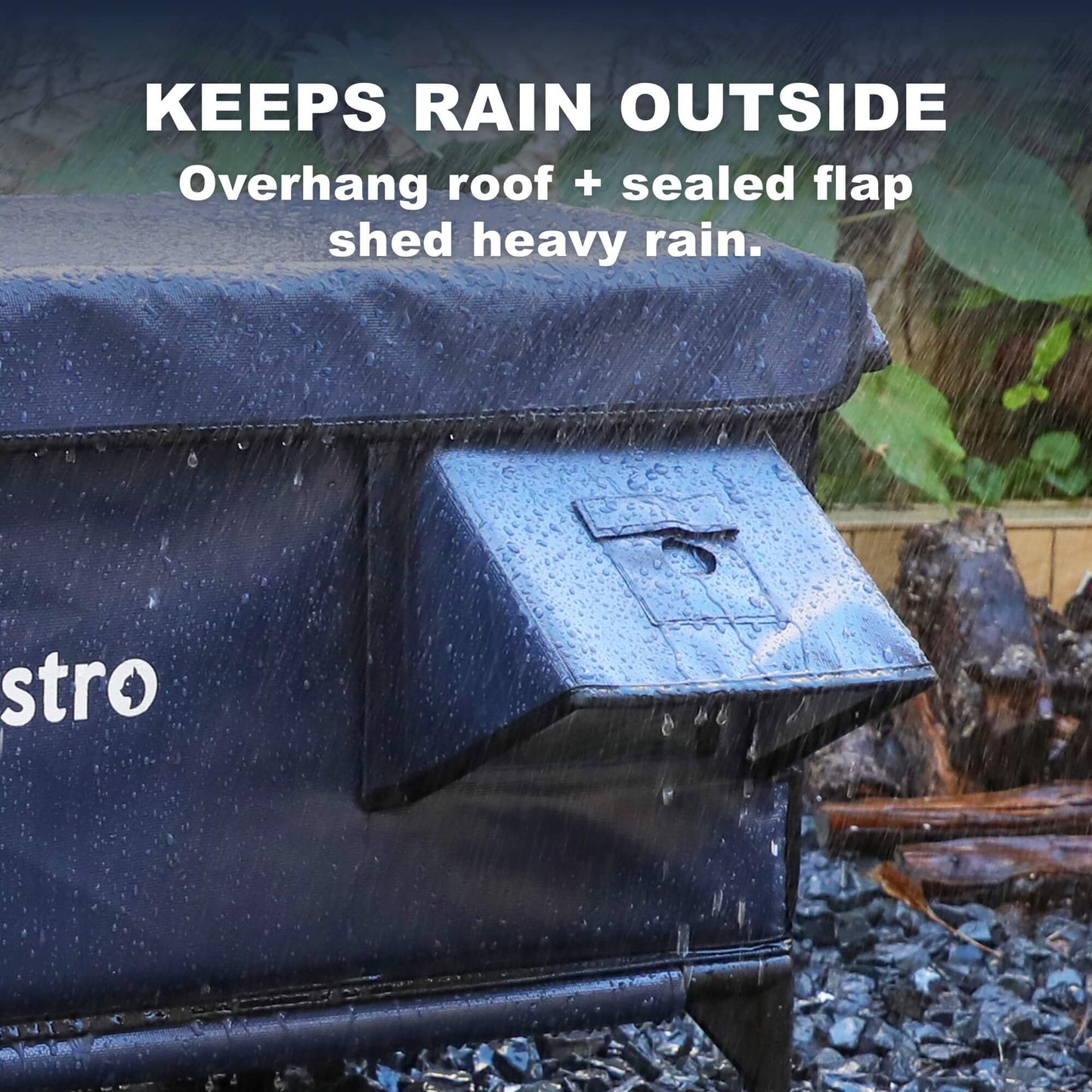 Flagship Outdoor Heated Cat House — Navy Blue