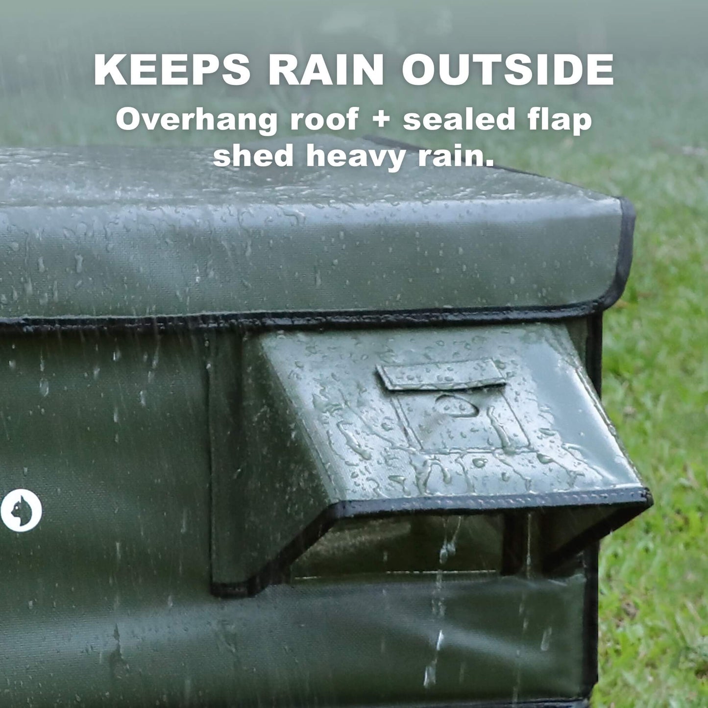 Flagship Outdoor Heated Cat House — Olive Green