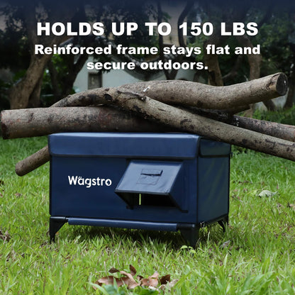 ArcticGuard Outdoor Heated Cat House – navy blue