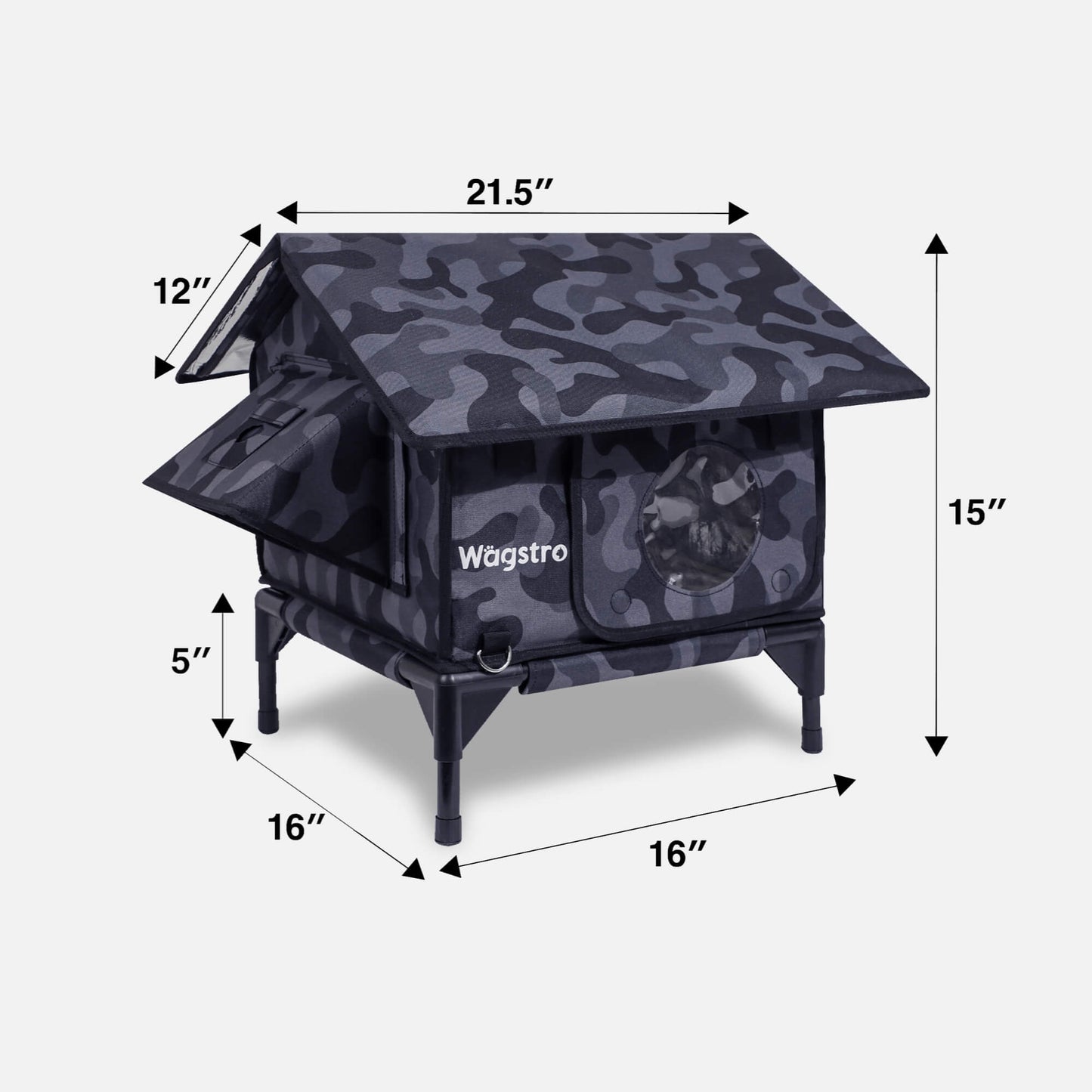 RoofHaus Outdoor Heated Cat House — Night Camo