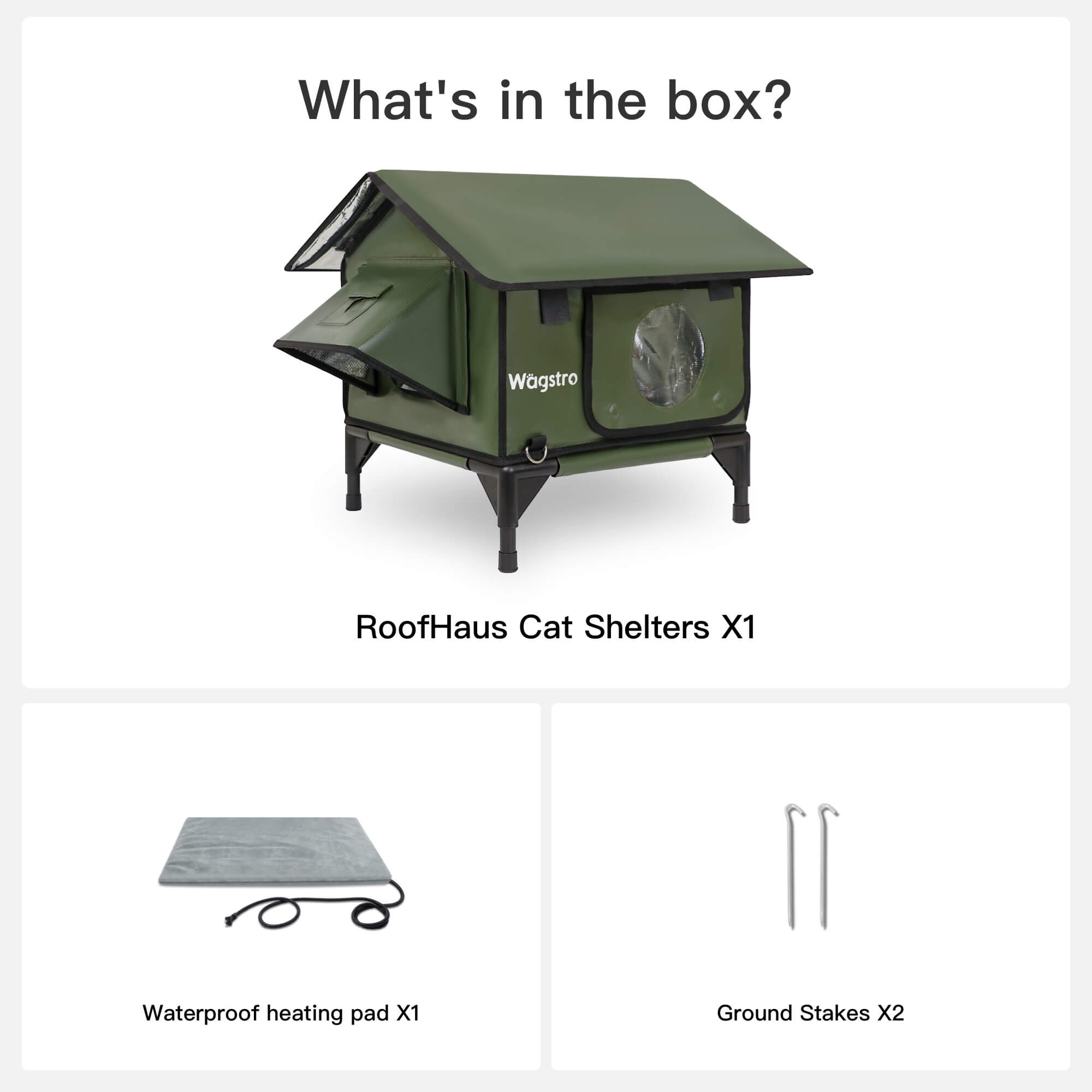 RoofHaus Outdoor Heated Cat House – Final Sale