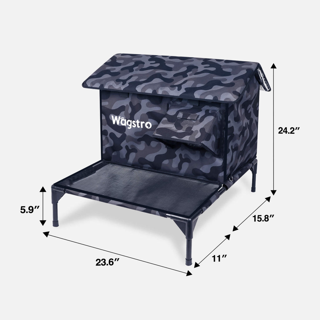 RoofHaus XL Outdoor Heated Cat House with Porch – Final Sale