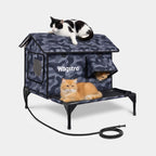 RoofHaus XL Outdoor Heated Cat House with Porch – Final Sale