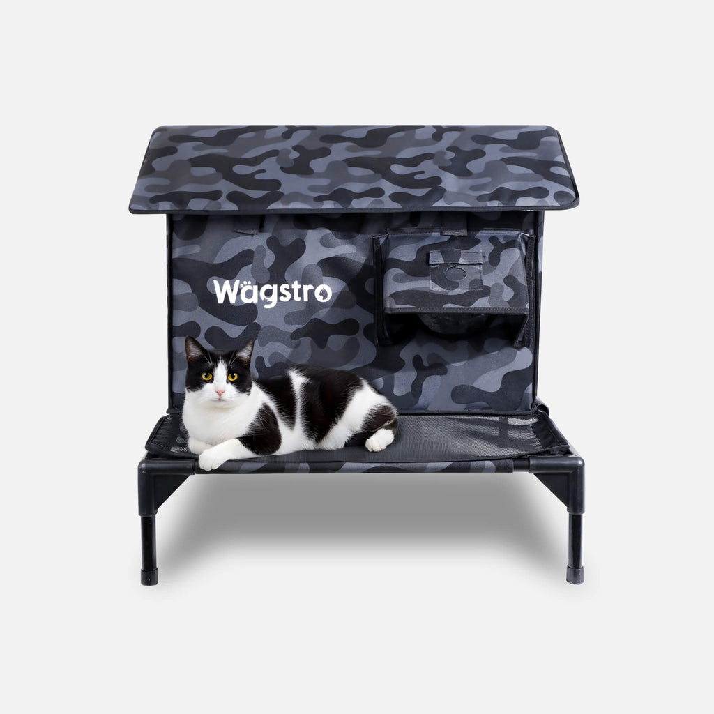 RoofHaus XL Outdoor Heated Cat House with Porch – Final Sale